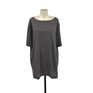 Hanro Men's Rounded‎ Neckline Stripe Pocket Short Sleeve Tee Size Large